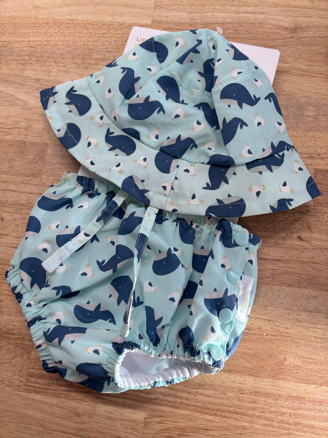 Tahari UPF 50 Swim Diaper + Hat (NWT)