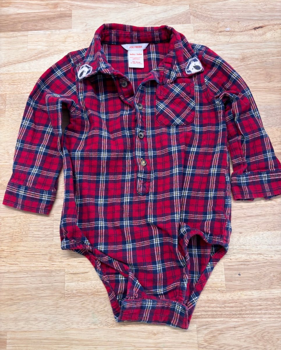 Joe Fresh Button - Up Plaid Shirt 18 - 24 Months - Nest and Sprout - Consignment