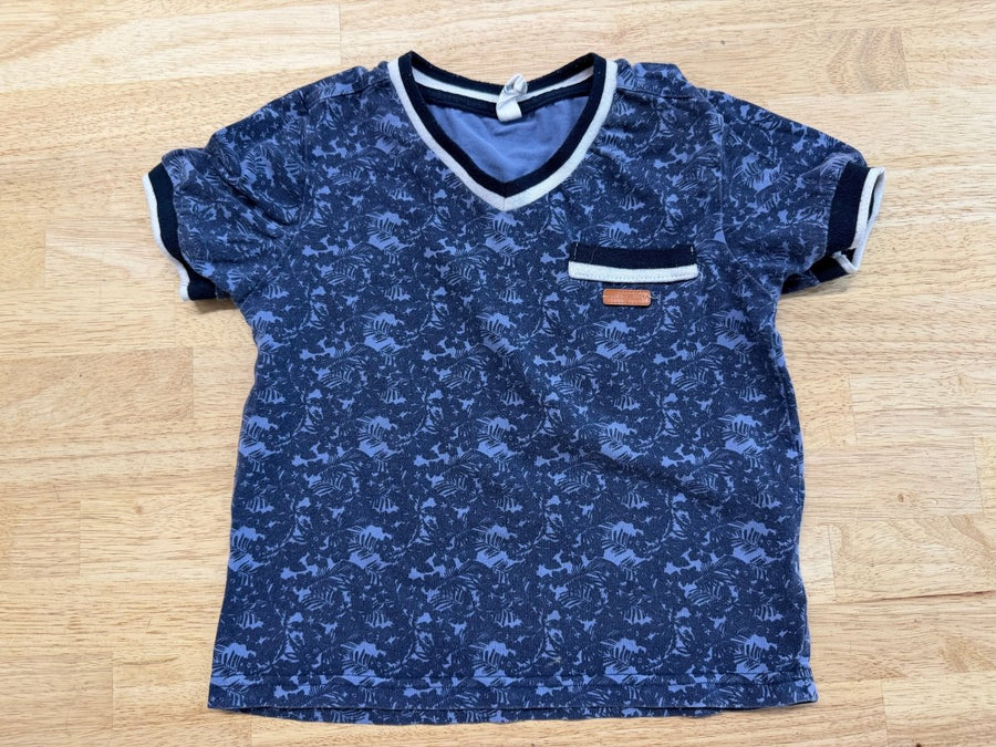 Black & Blue T-Shirt – 2T | Fauna Print - Nest and Sprout - Consignment