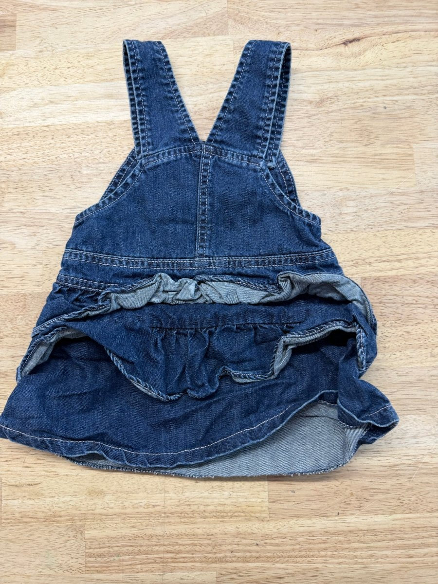 Carhartt Denim Jumper – 9M | Embroidered Ruffle Bum - Nest and Sprout - Consignment