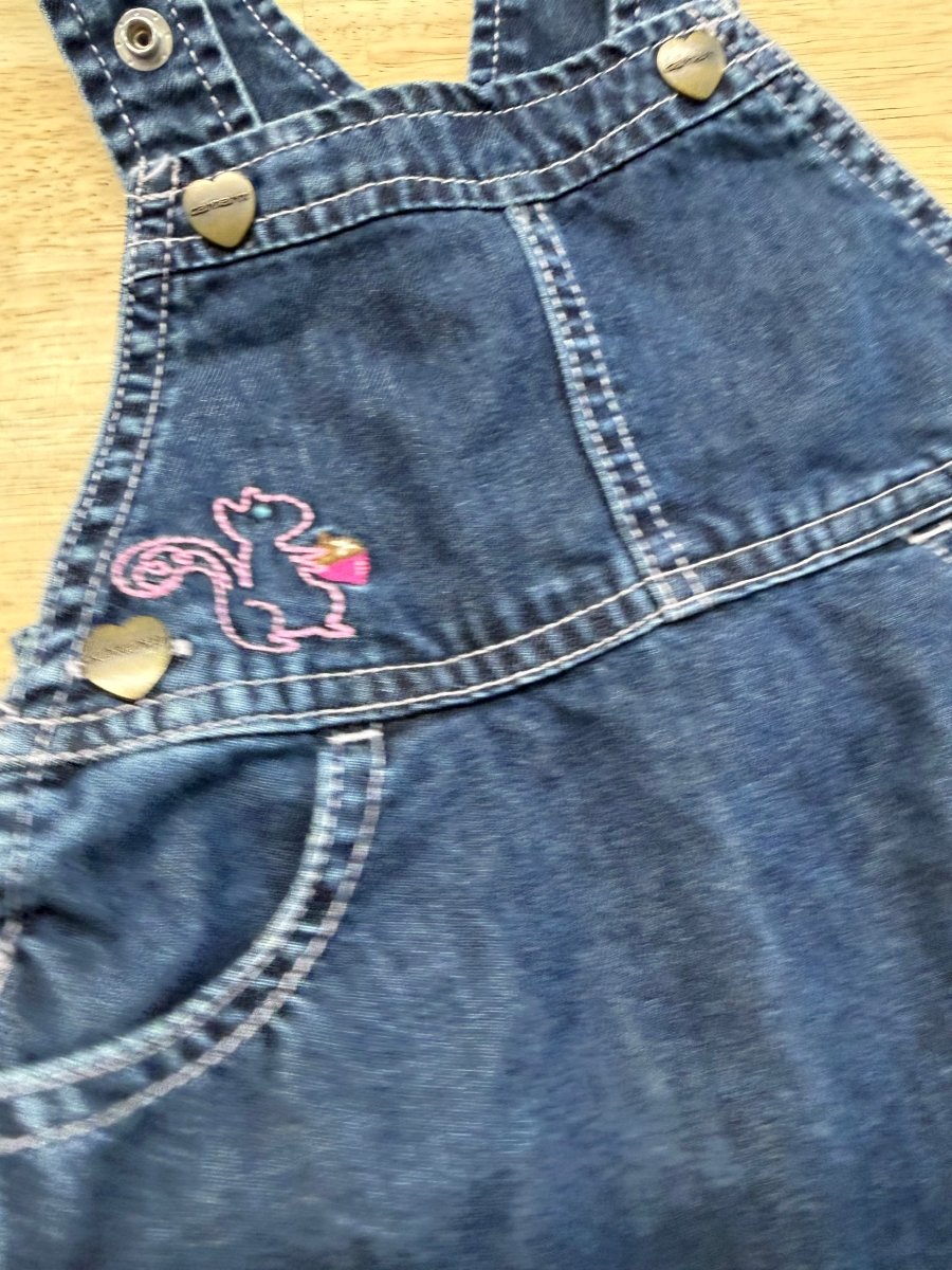 Carhartt Denim Jumper – 9M | Embroidered Ruffle Bum - Nest and Sprout - Consignment