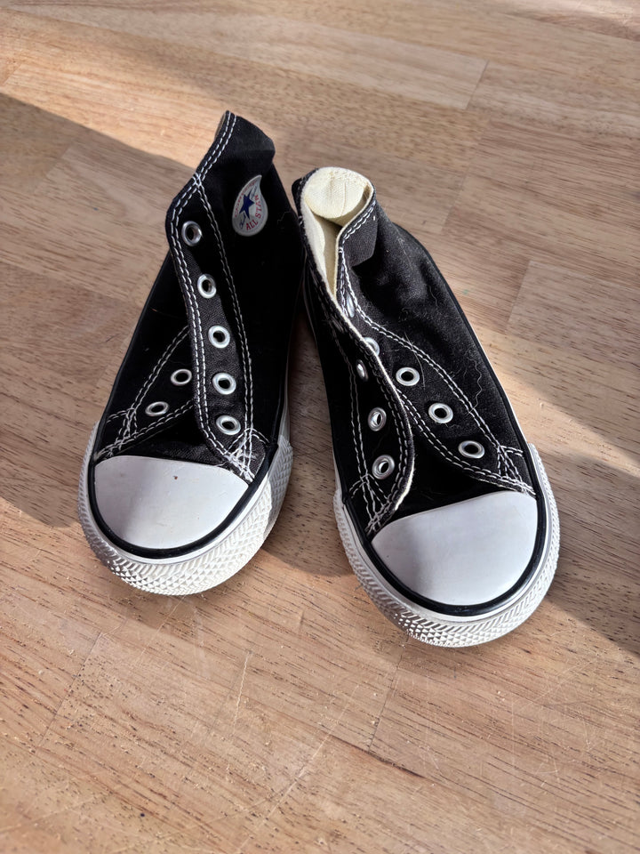 Converse Black Shoes Size 8