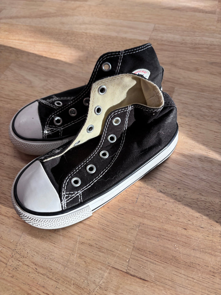 Converse Black Shoes Size 8