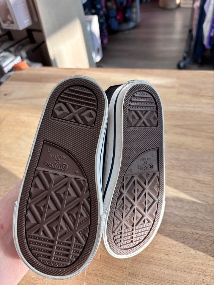Converse Black Shoes Size 8