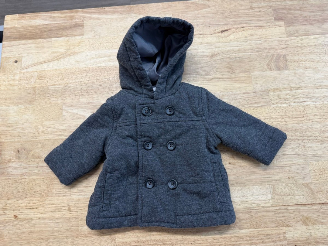 Old Navy Insulated Coat – 3–6M | Light Grey Hooded - Nest and Sprout - Consignment