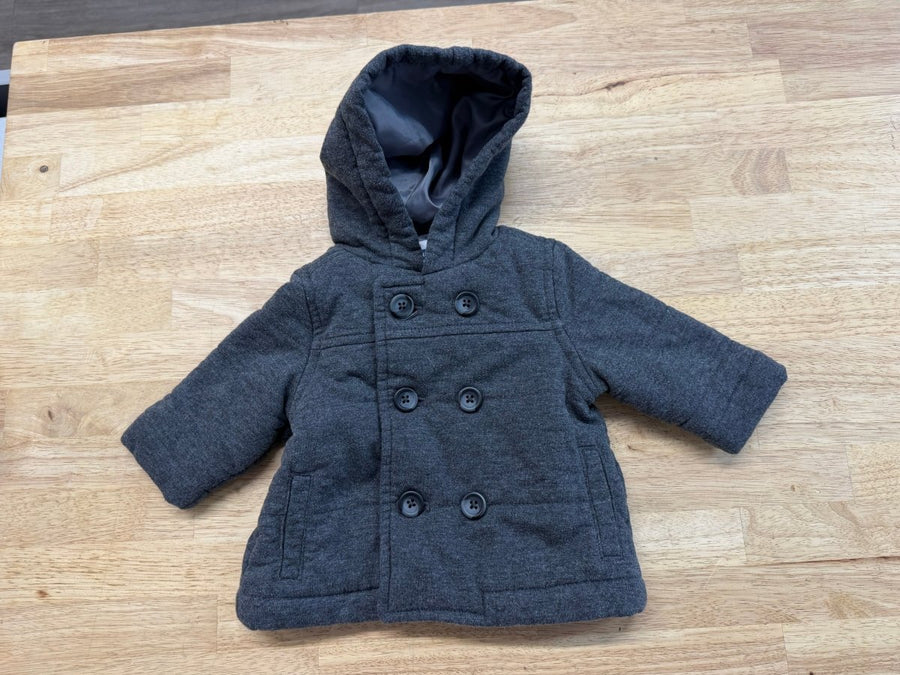 Old Navy Insulated Coat – 3–6M | Light Grey Hooded - Nest and Sprout - Consignment