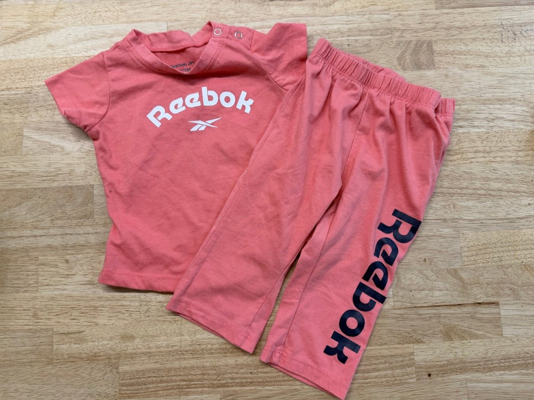 Reebok Outfit Set – 6–9M | Pink Shirt & Pants - Nest and Sprout - Consignment