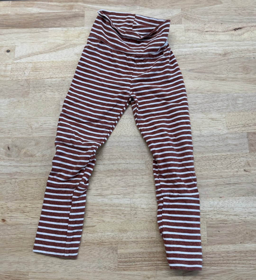 Gro by Zoe Grow With Me Pants – 1–3Y | Brown & White Stripe - Nest and Sprout - Consignment