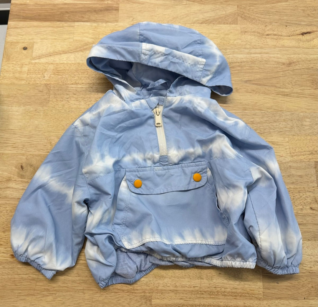 Zara Windbreaker – 9–12M | Blue Tie - Dye Quarter Zip - Nest and Sprout - Consignment