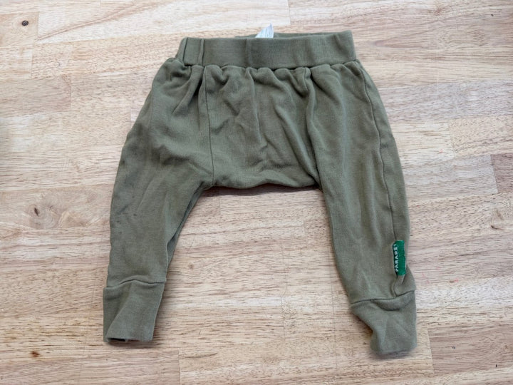 Parade Organics Harem Pants – 6 - 12m| Army Green play - Nest and Sprout - Consignment