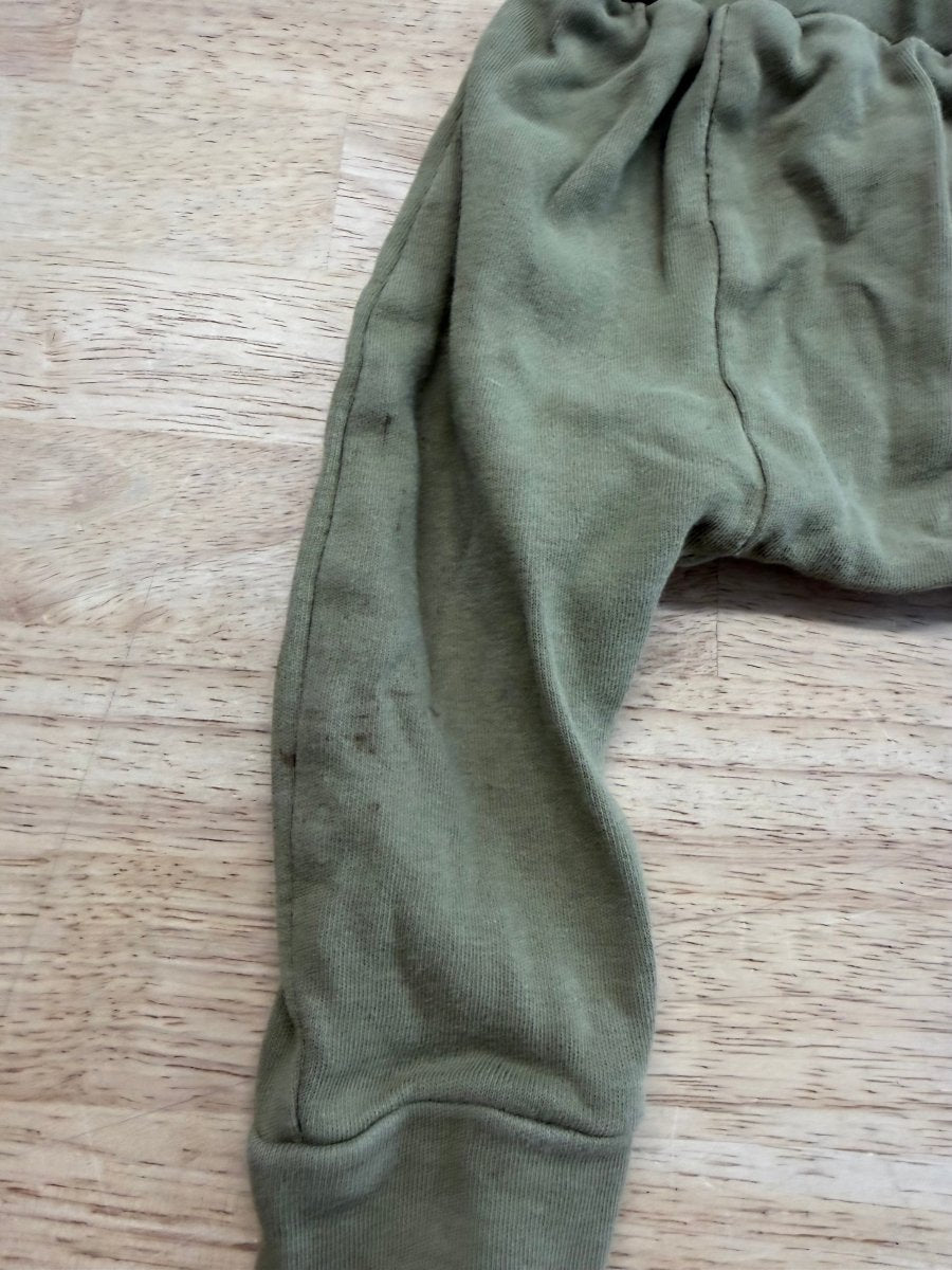 Parade Organics Harem Pants – 6 - 12m| Army Green play - Nest and Sprout - Consignment