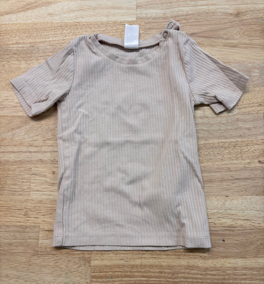 H&M 12 Months Ribbed Shirt – Oatmeal