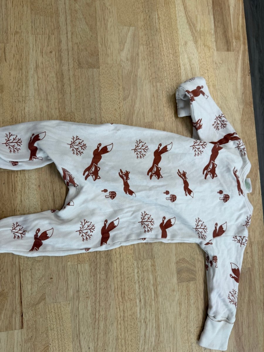 Parade Organics Footless Sleeper –6 - 12m | Fox Print | Play - Nest and Sprout - Consignment