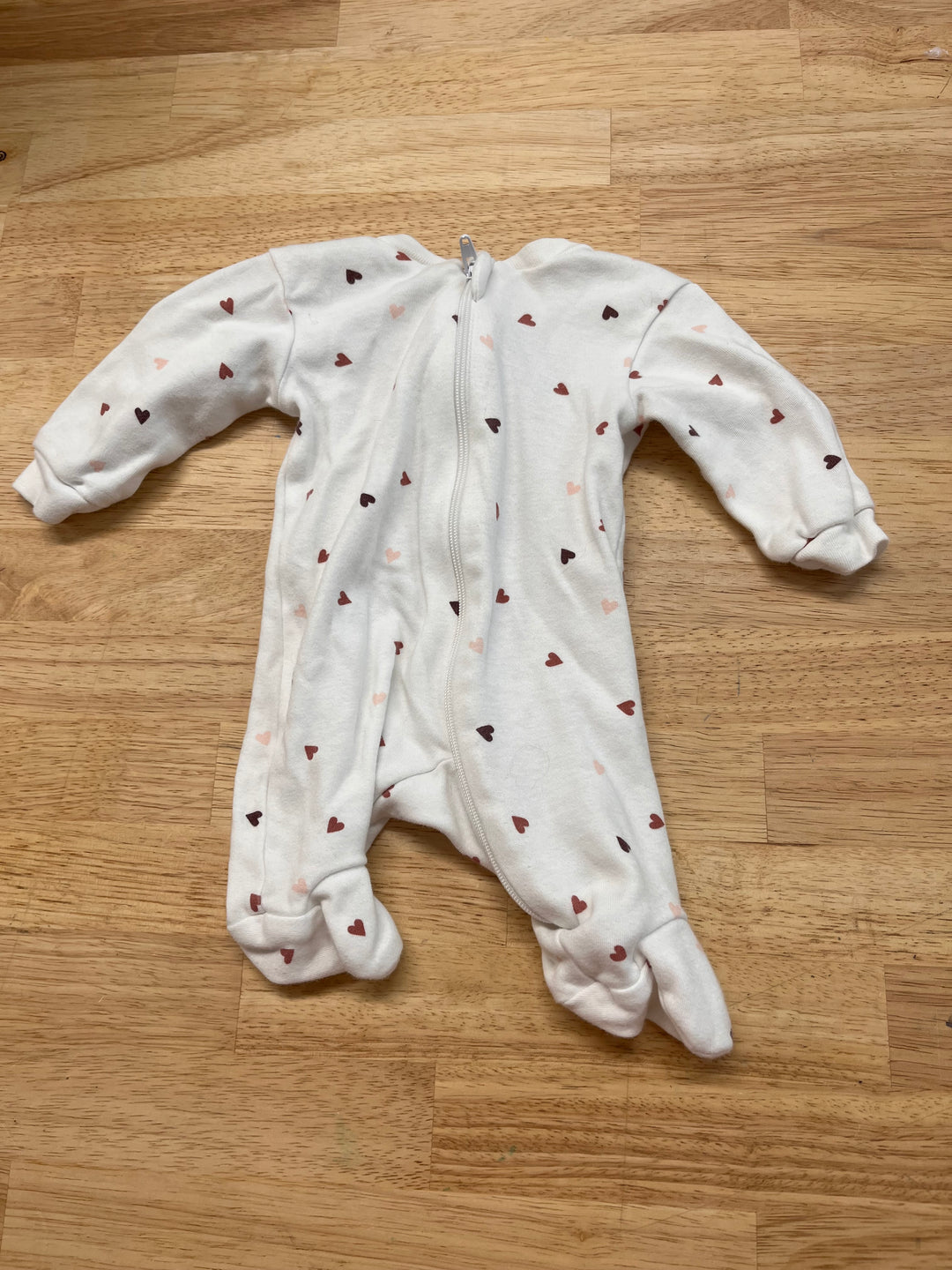 George Preemie White Hearts Sleeper