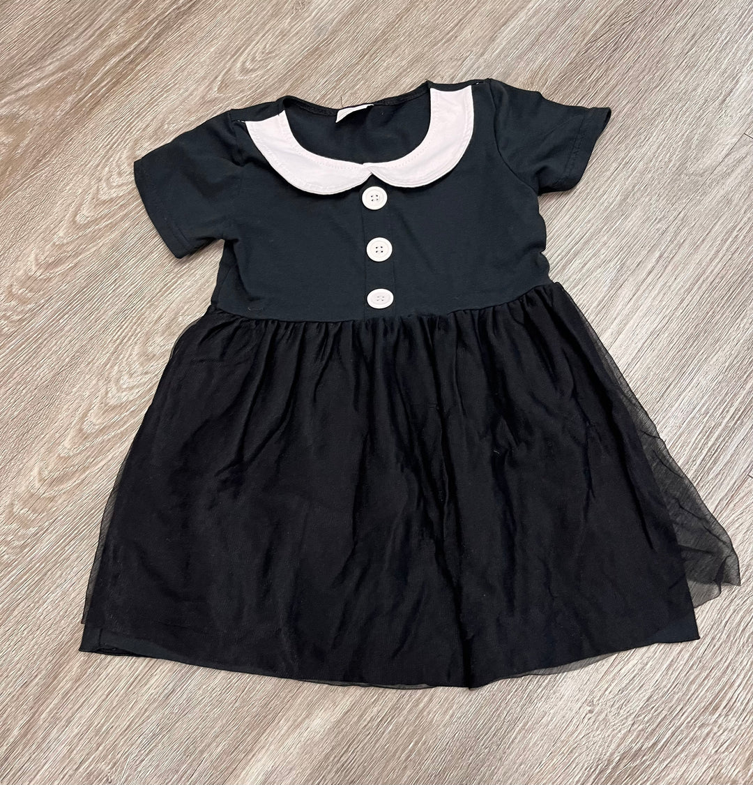 Rebel House 3T Black Dress with White Collar