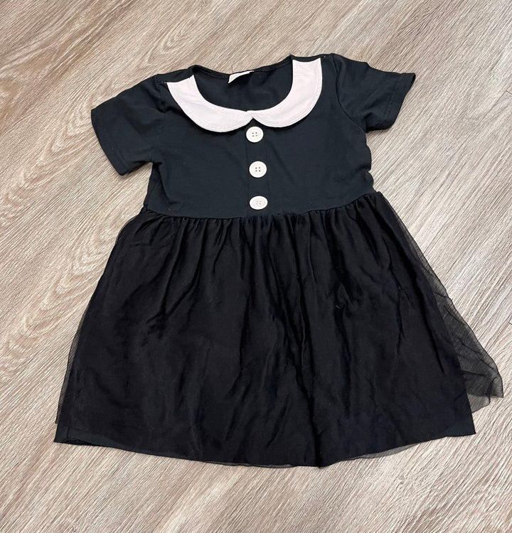 Rebel House 3T Black Dress with White Collar