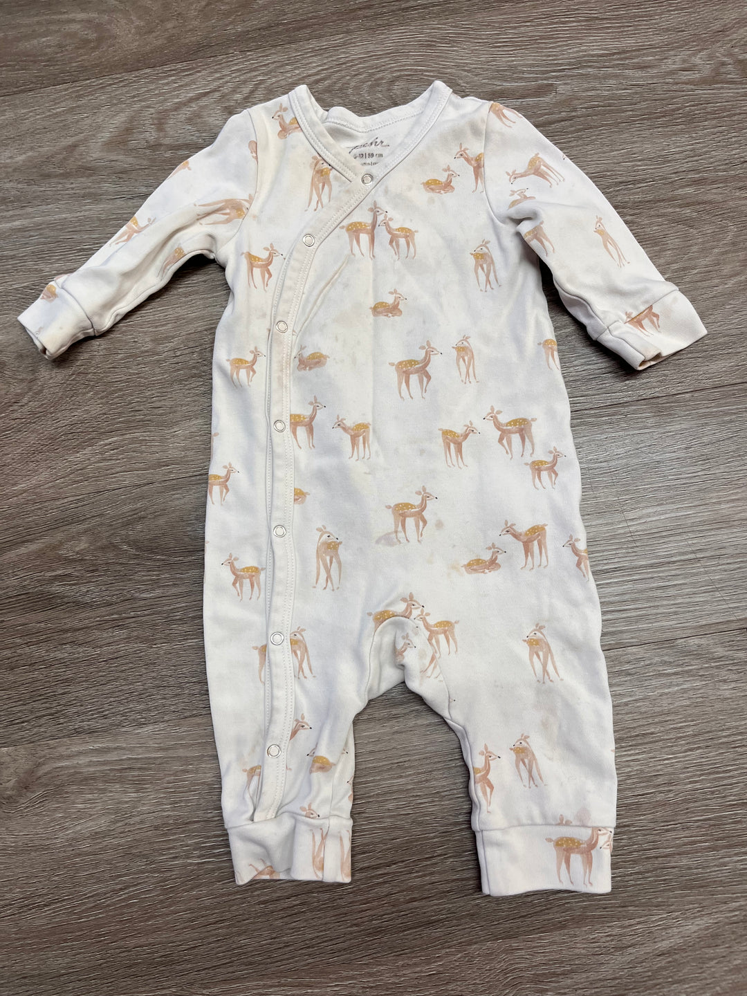 Pehr 12M Cream Deer Print Romper PLAY