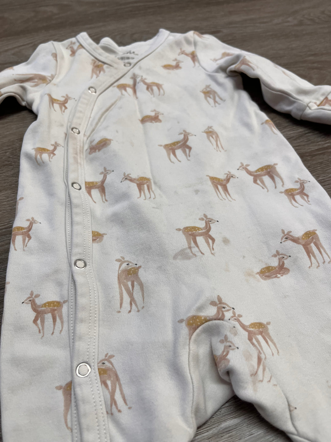 Pehr 12M Cream Deer Print Romper PLAY