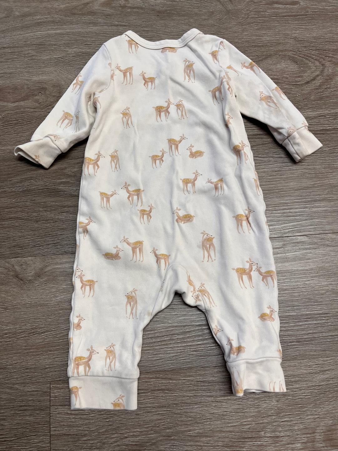 Pehr 12M Cream Deer Print Romper PLAY