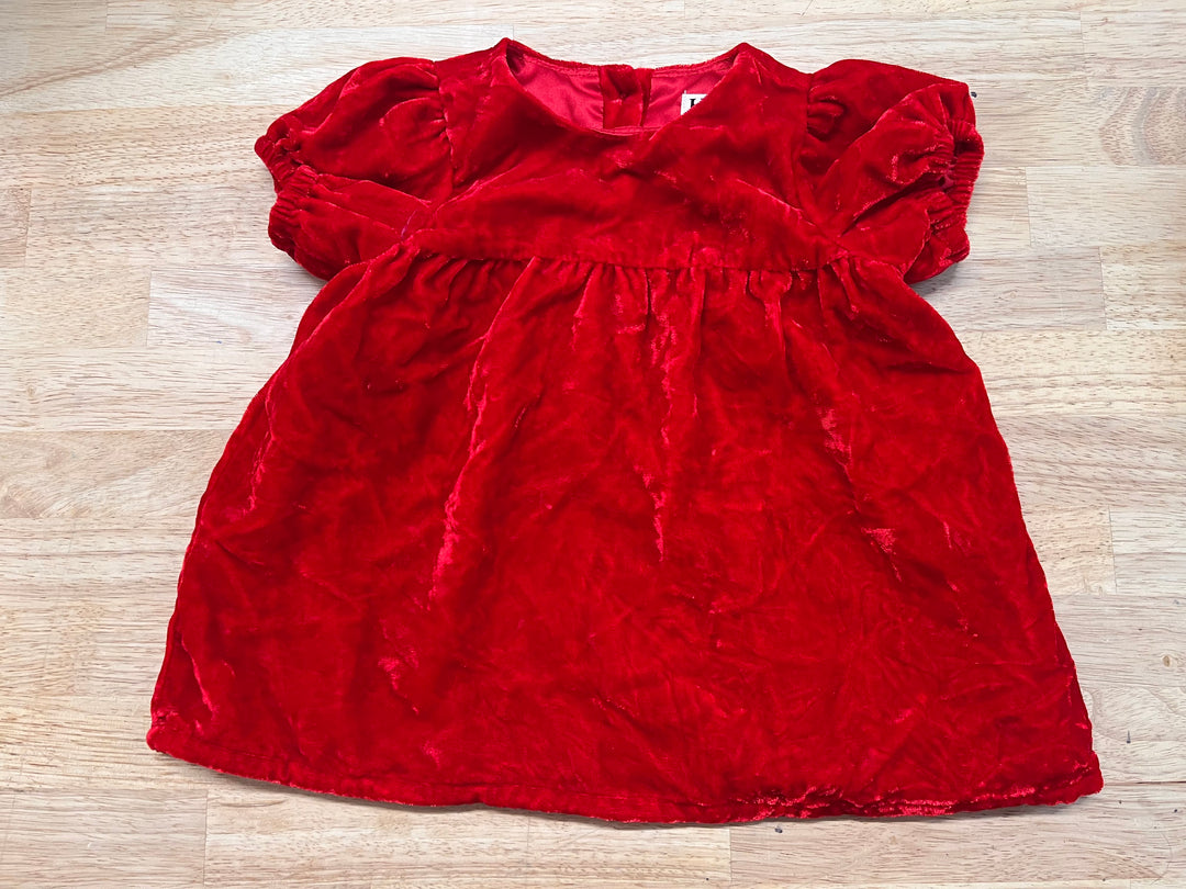 Hatley 3–6M Red Holiday Velvet Dress