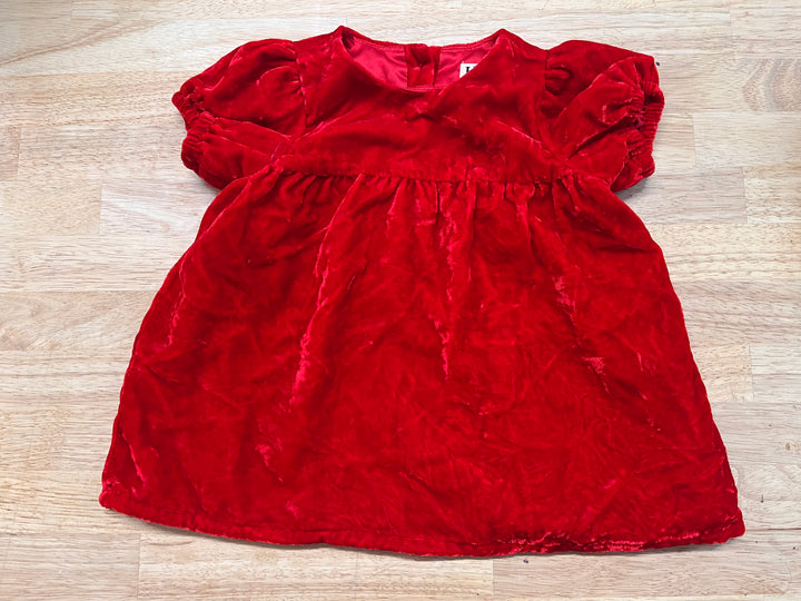 Hatley 3–6M Red Holiday Velvet Dress