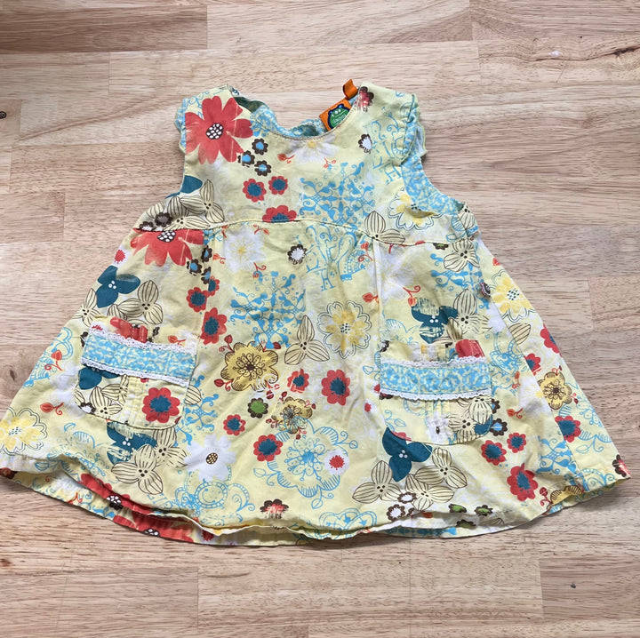 Gagou Tagou Yellow Floral tunic Size 18M