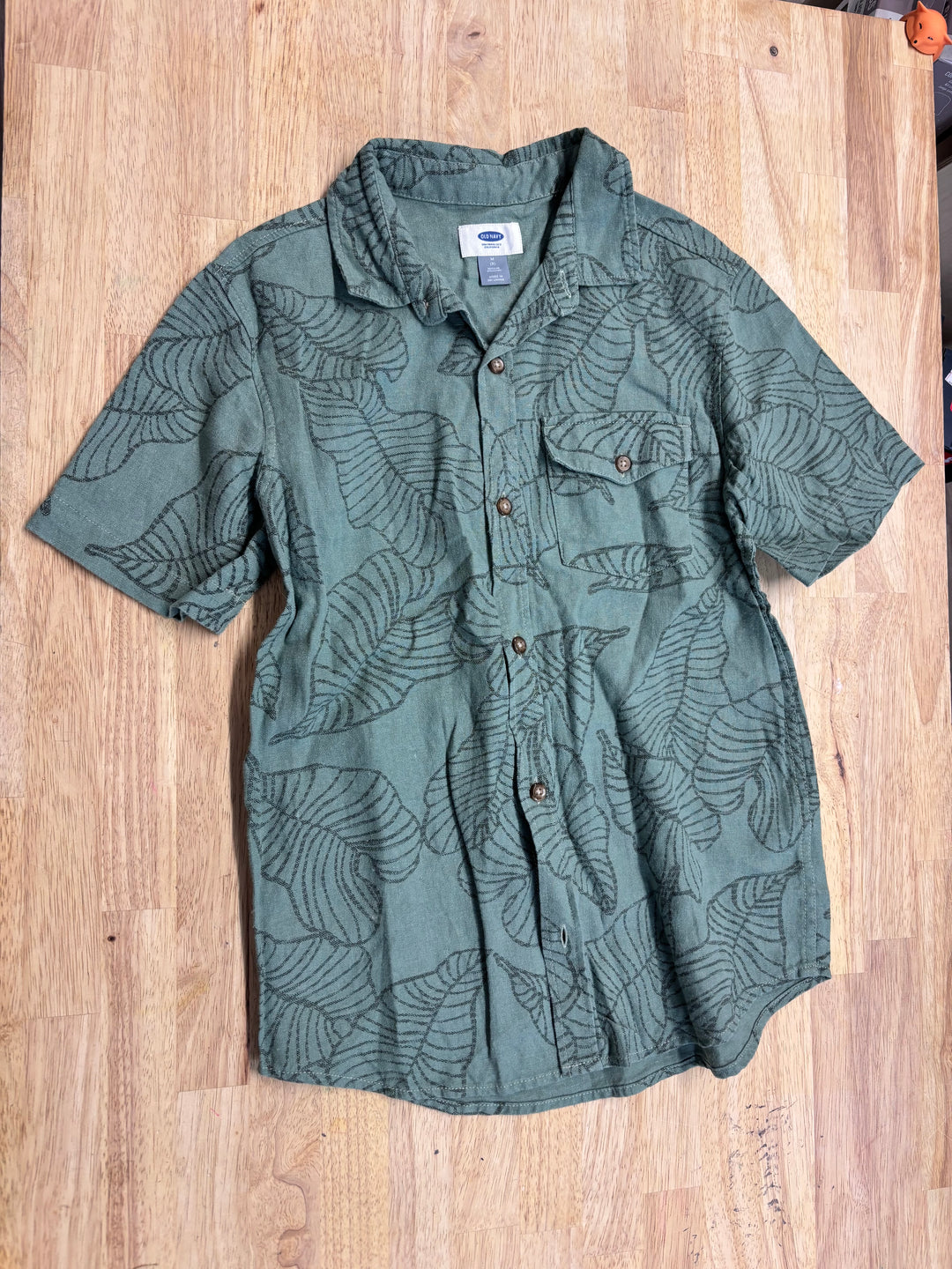 Old Navy Size 8 Linen-Look Button-Up