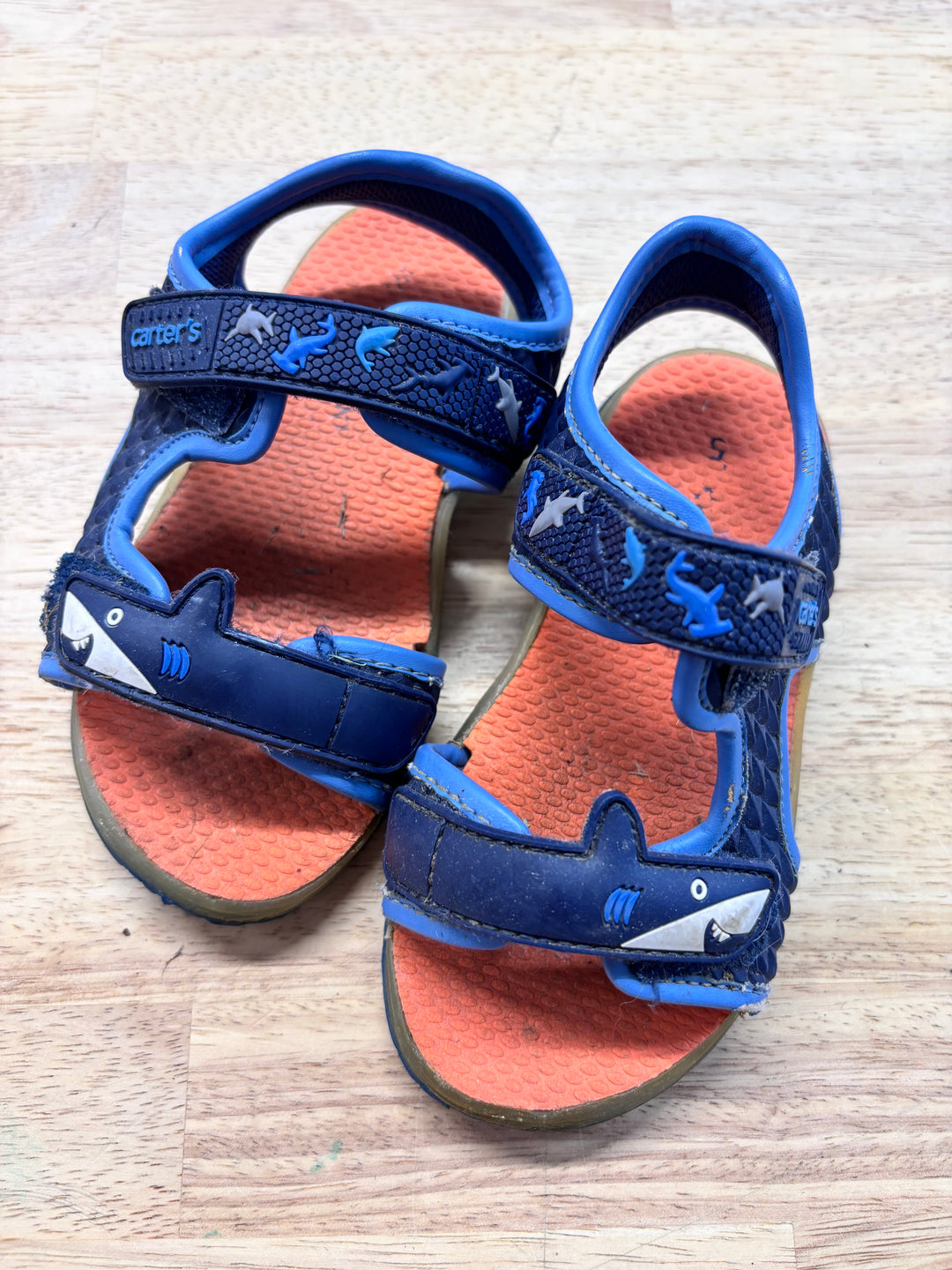 Carters Size 5 Shark Sandals