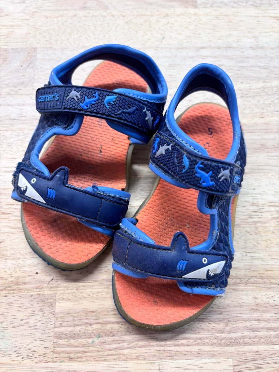 Carters Size 5 Shark Sandals - Nest and Sprout - Consignment
