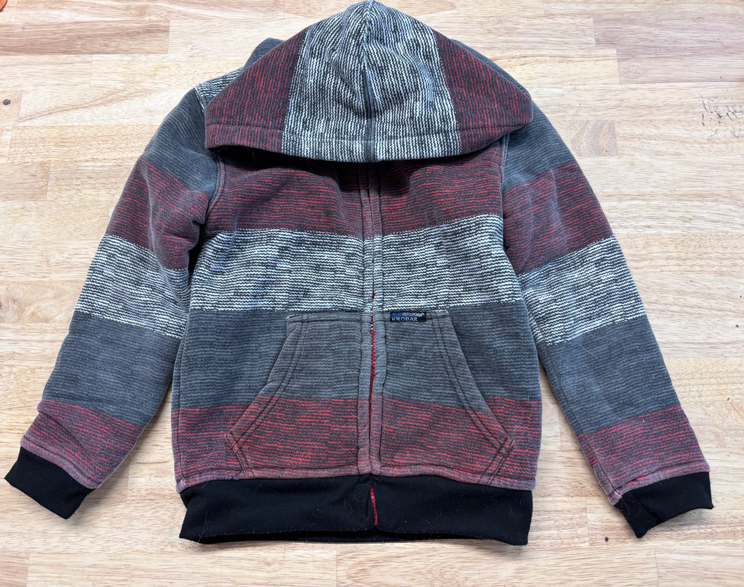 NXTGEN Grey & Red Sherpa-Lined Hoodie