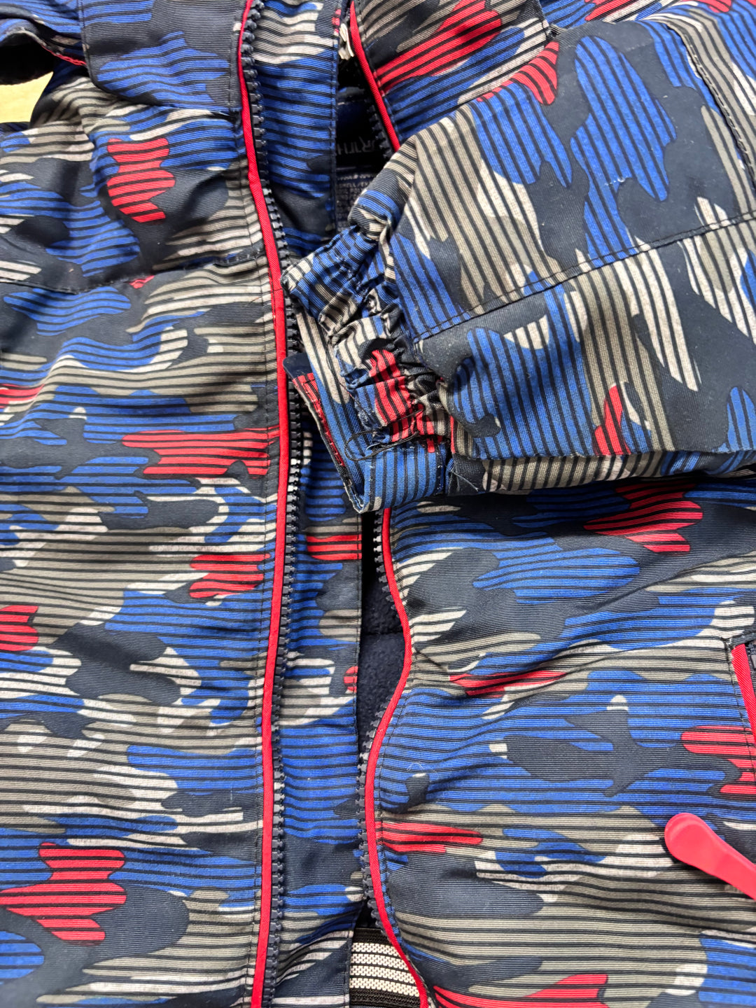 North Peak Size 2 Winter Jacket Blue/Red
