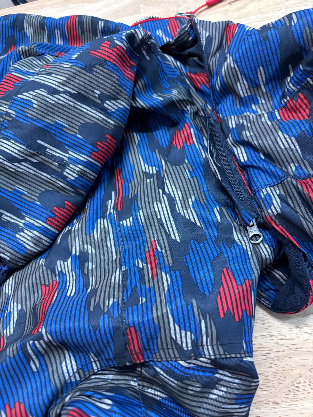 North Peak Size 2 Winter Jacket Blue/Red