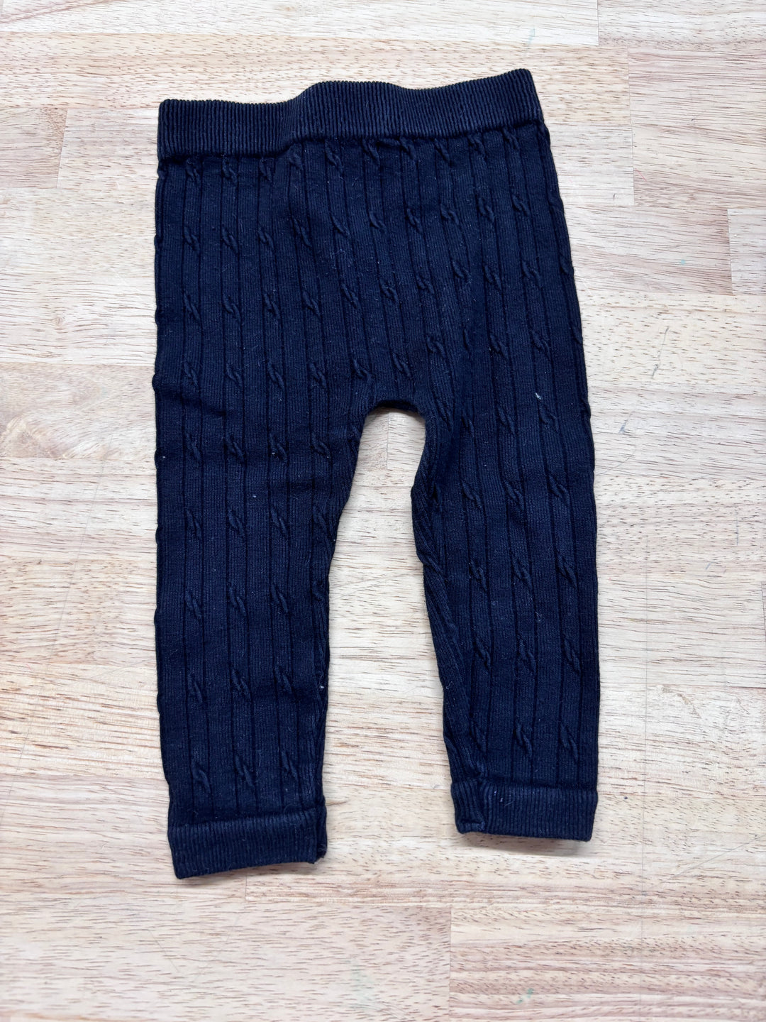 3–6M Ribbed Footless Tights Black