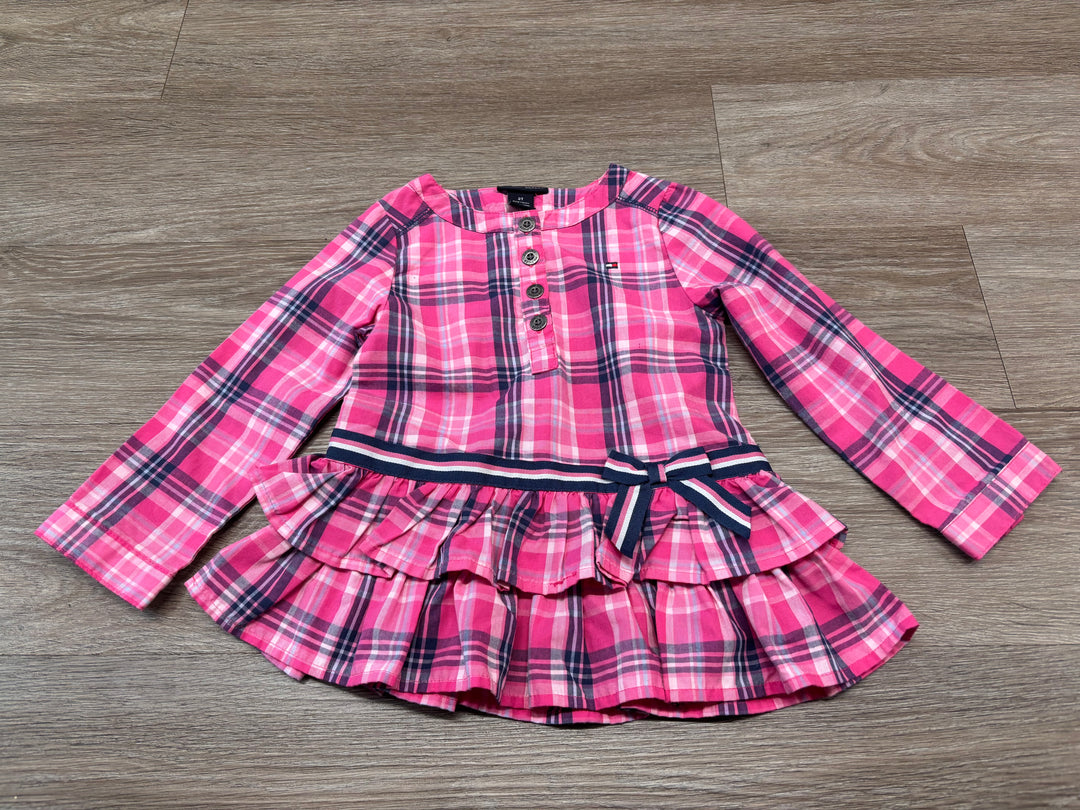 Tommy Hilfiger 2T Tunic – Pink & Blue Plaid Drop Waist