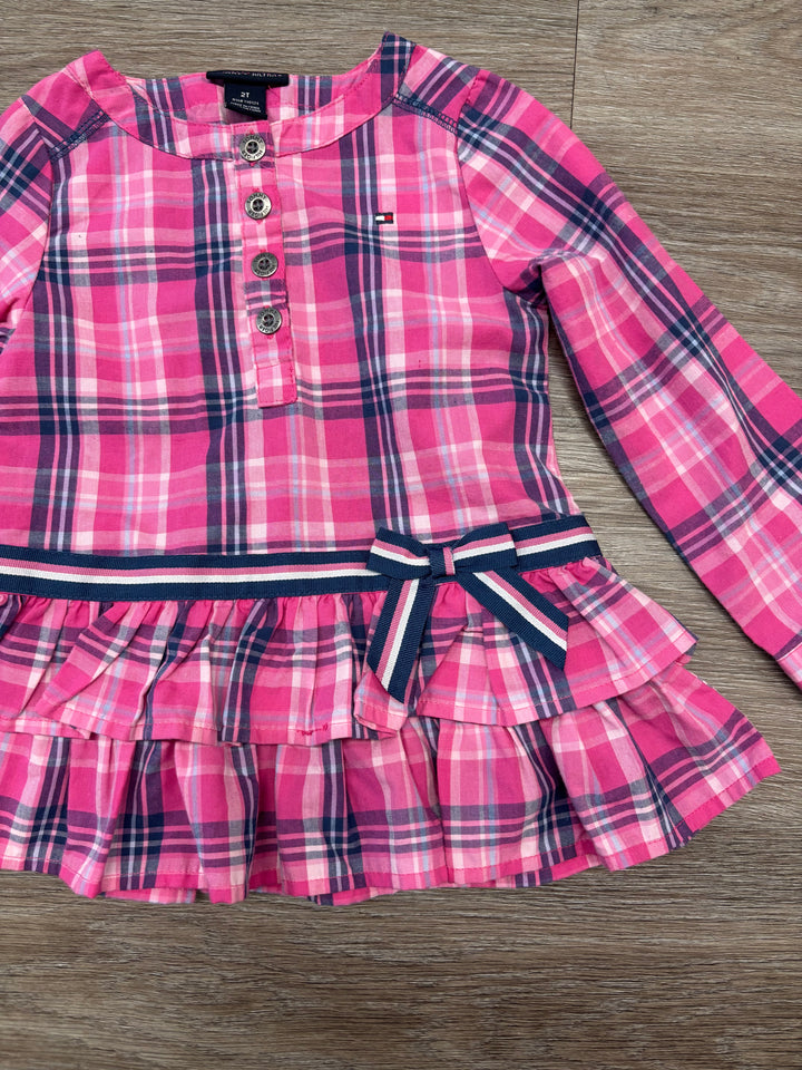 Tommy Hilfiger 2T Tunic – Pink & Blue Plaid Drop Waist
