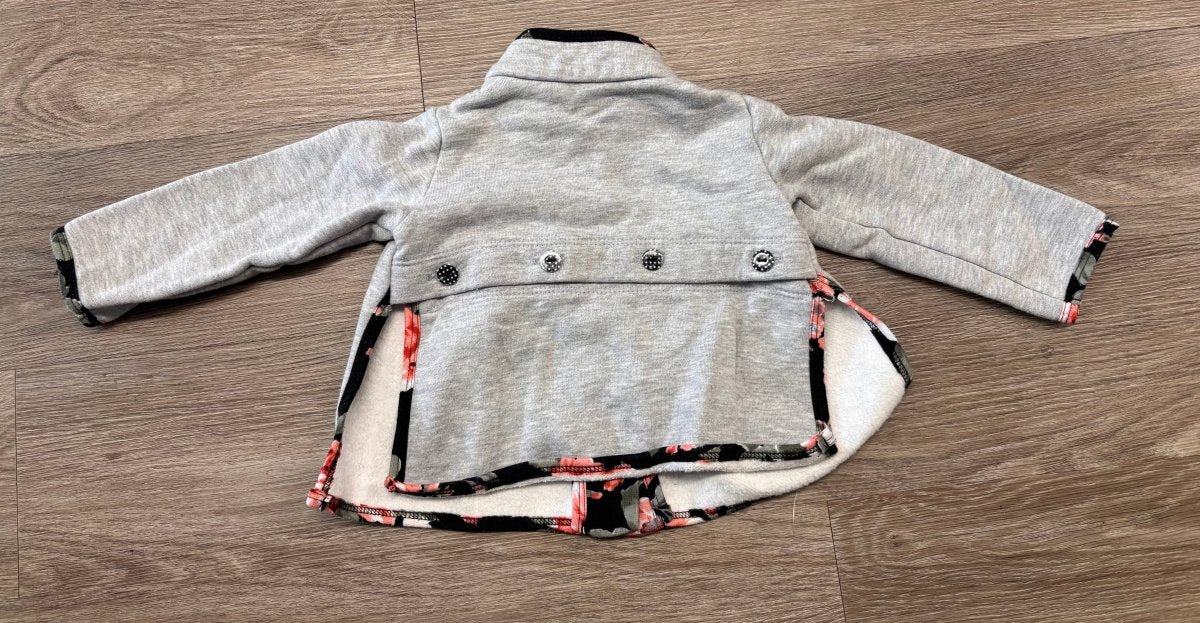 Jolie Hart Lightweight Jacket – Glittery Grey with Snap Top - Nest and Sprout - Consignment
