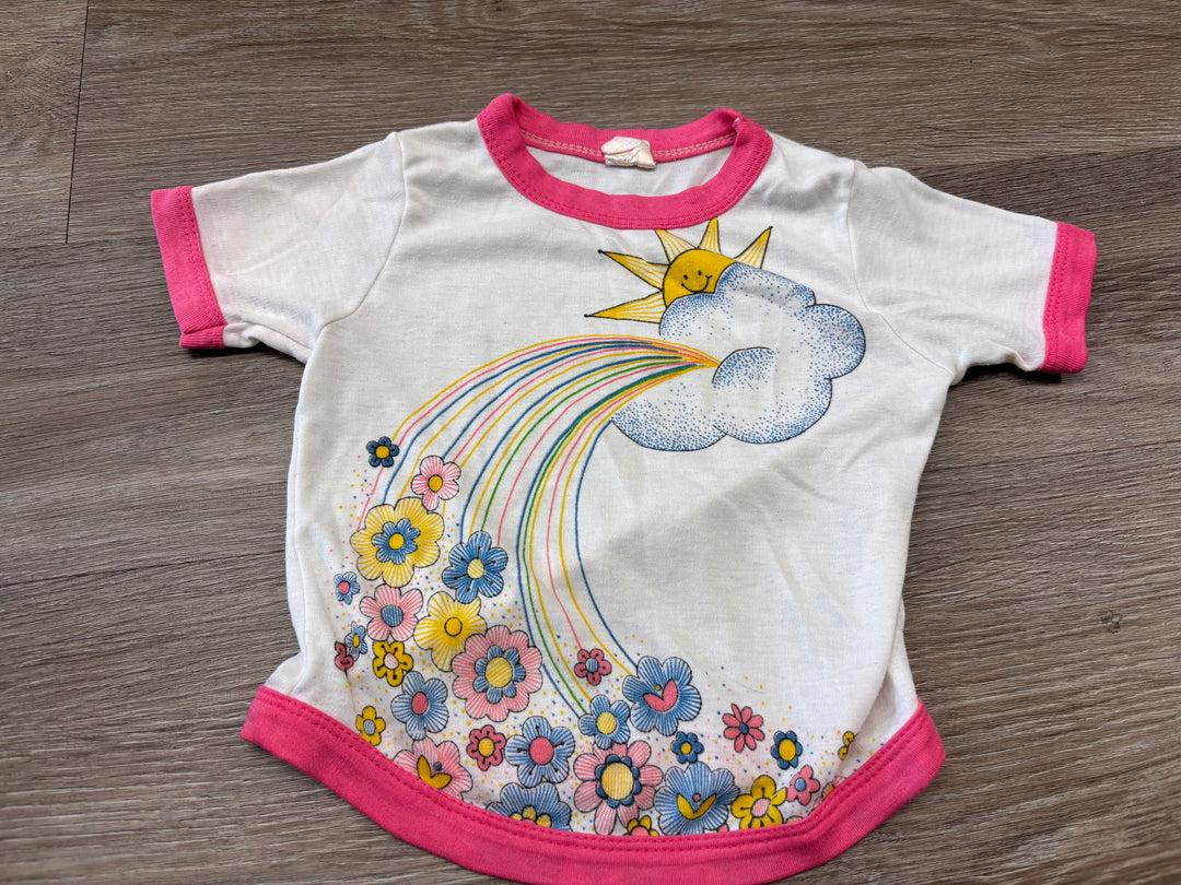 Sears Size 4 T-Shirt – Rainbow Floral Print