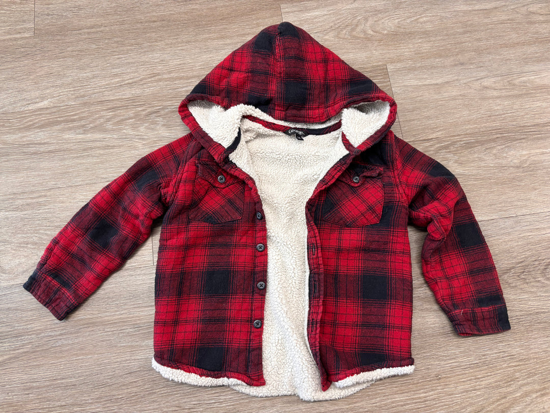 George Size 6 Red/Black Plaid Sherpa Jacket