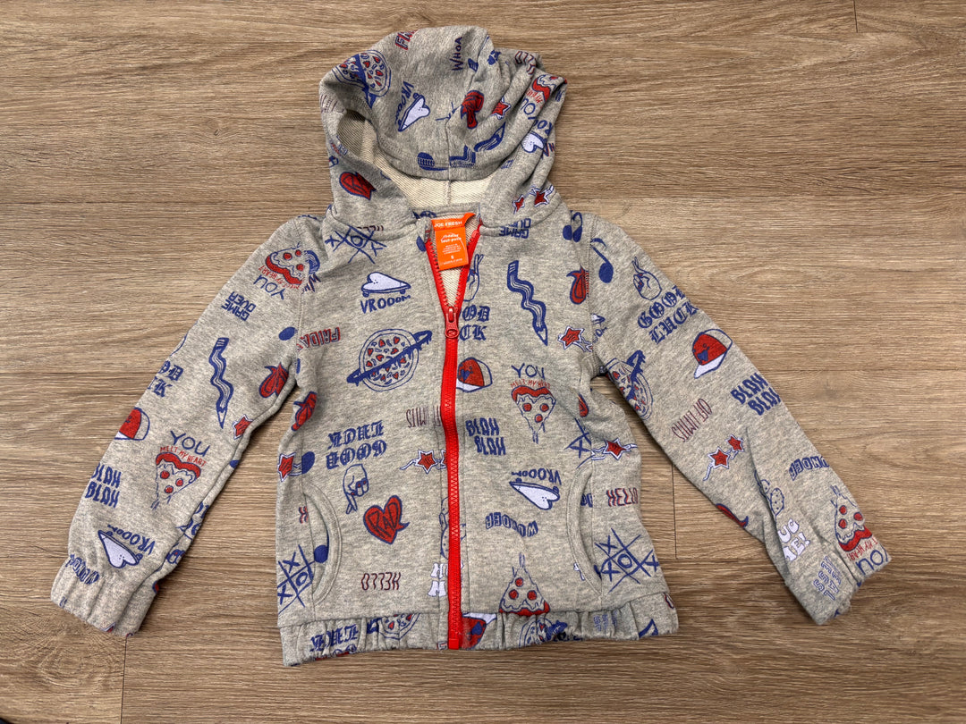 Joe Fresh Zip-Up Hoodie – Graffiti Style, Size 5