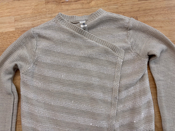 Cherokee Sparkle Knit Cardigan – Champagne, Size 6/6X
