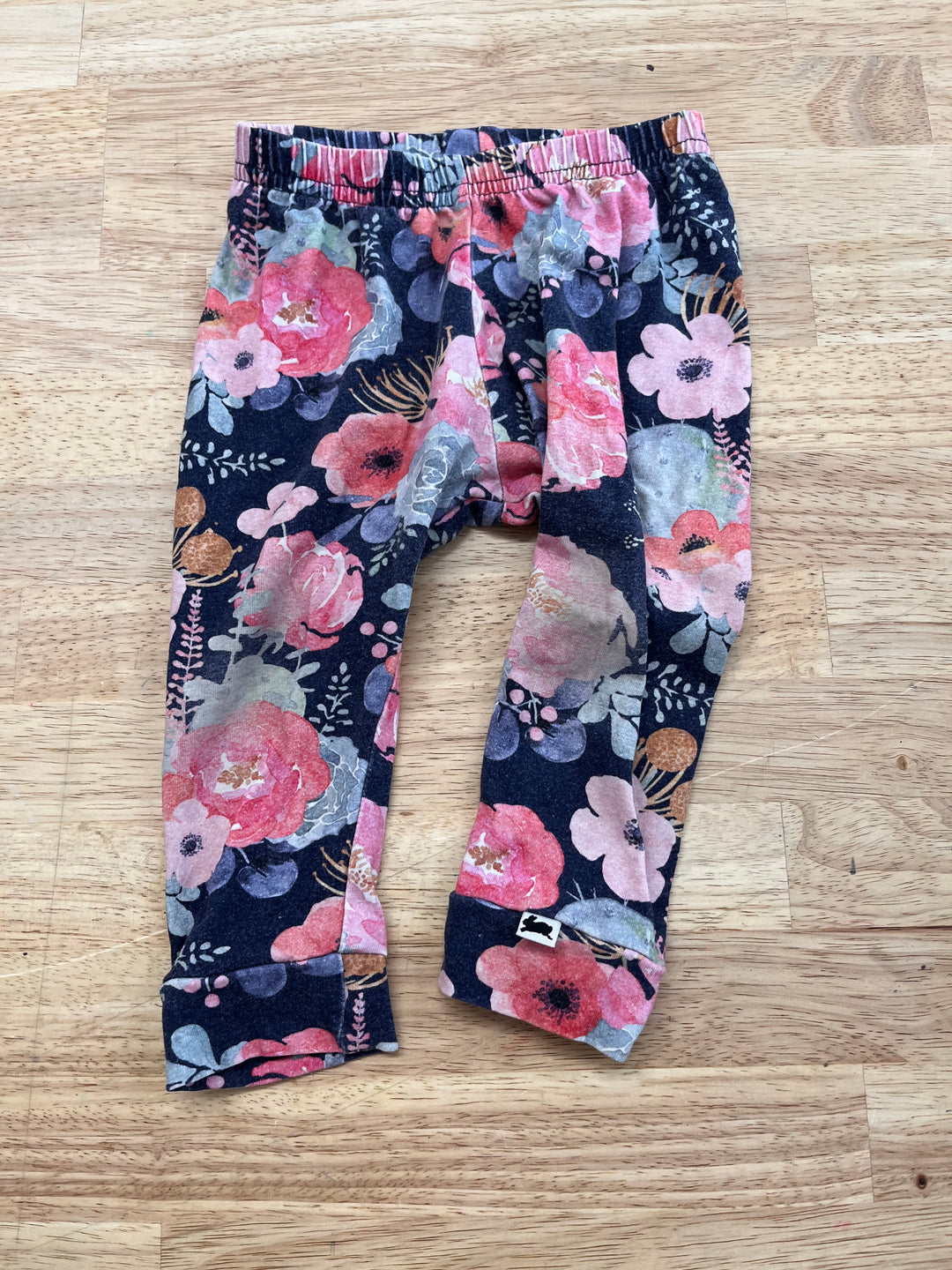 Little & Lively 6–9M – Blue Floral Leggings