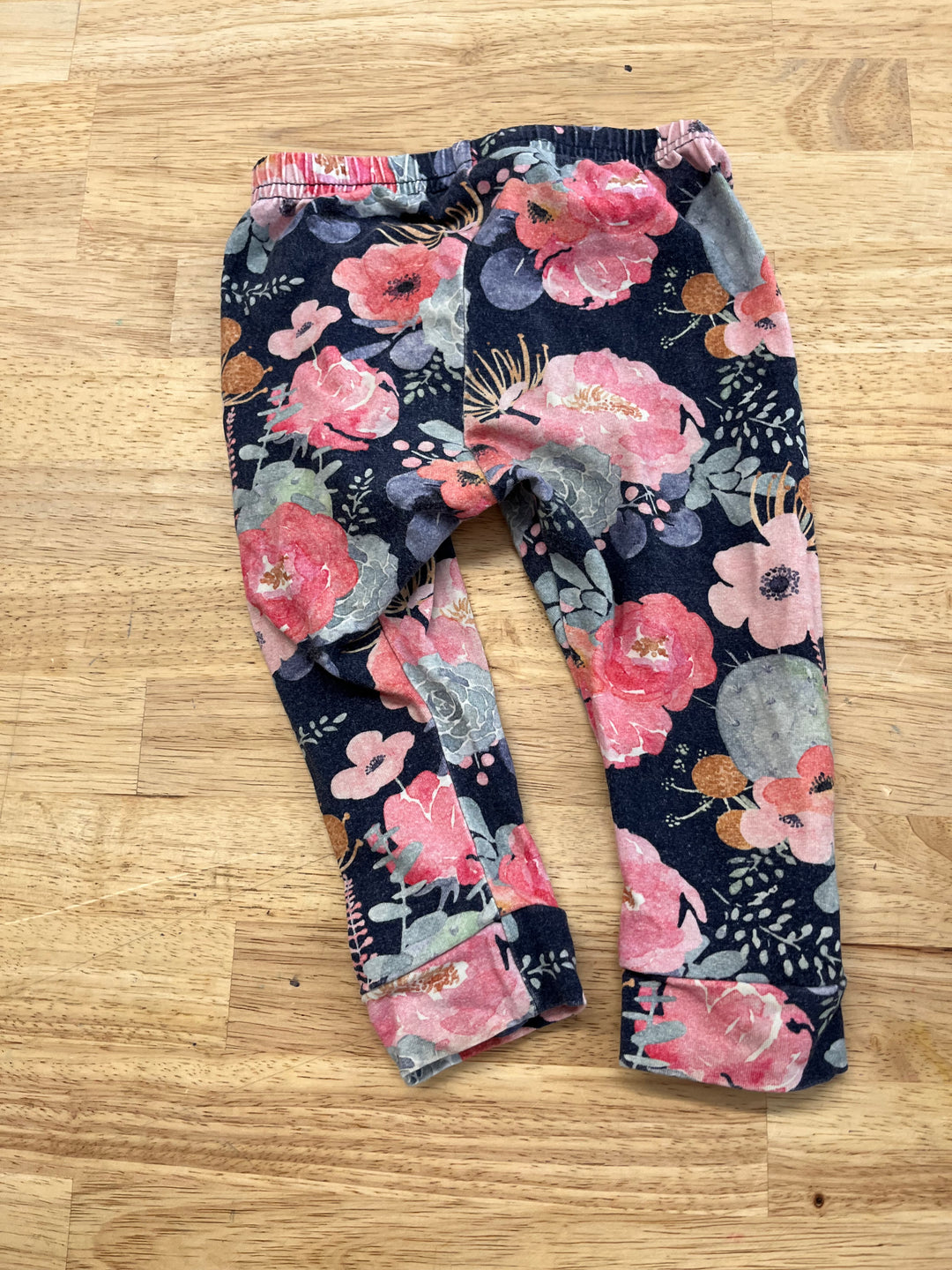 Little & Lively 6–9M – Blue Floral Leggings