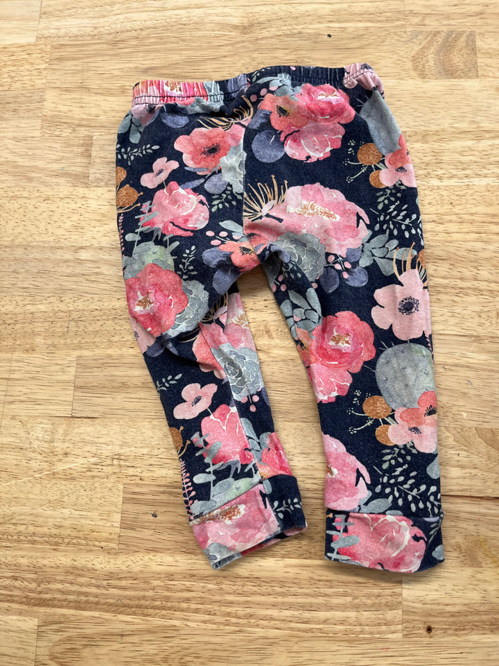 Little & Lively 6–9M – Blue Floral Leggings