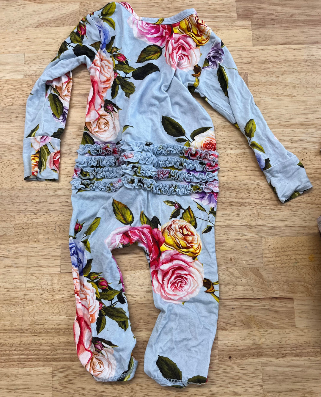 Posh Peanut 12–18M – Blue Floral Sleeper