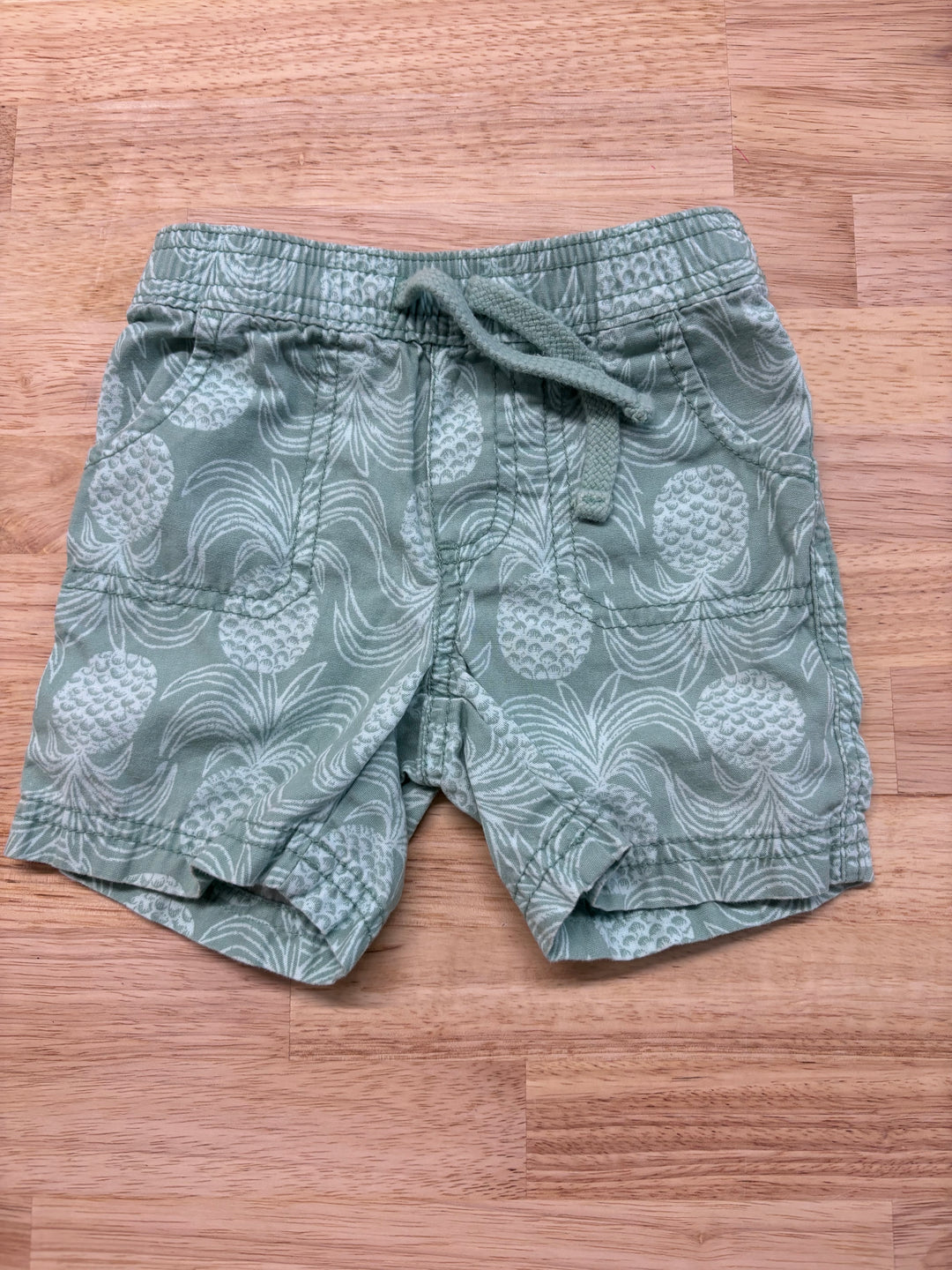 Old Navy Shorts, 6-12 Months (Green Pineapples)