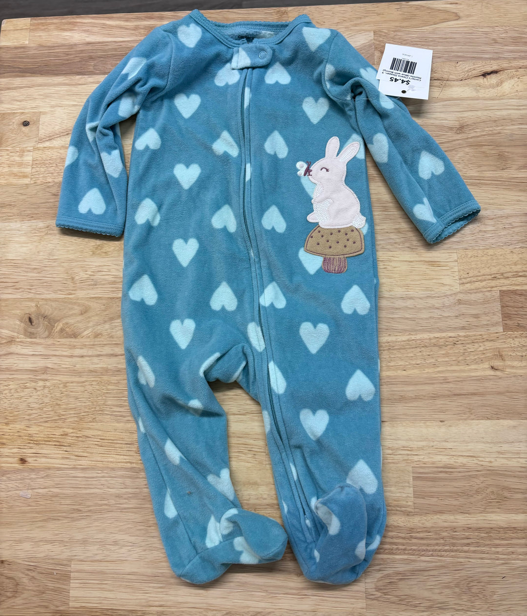 Carter's Fleece Sleeper, 6 Months (Blue with Bunny)