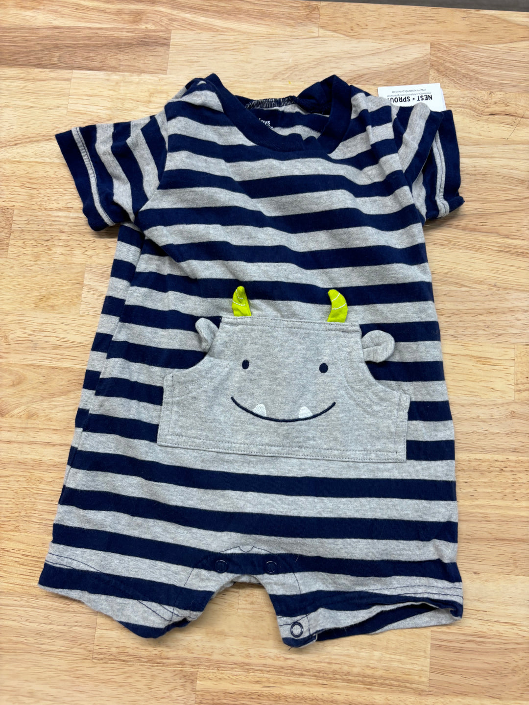 Carter's Romper, 12 Months (Monster Pocket) | Imperfect