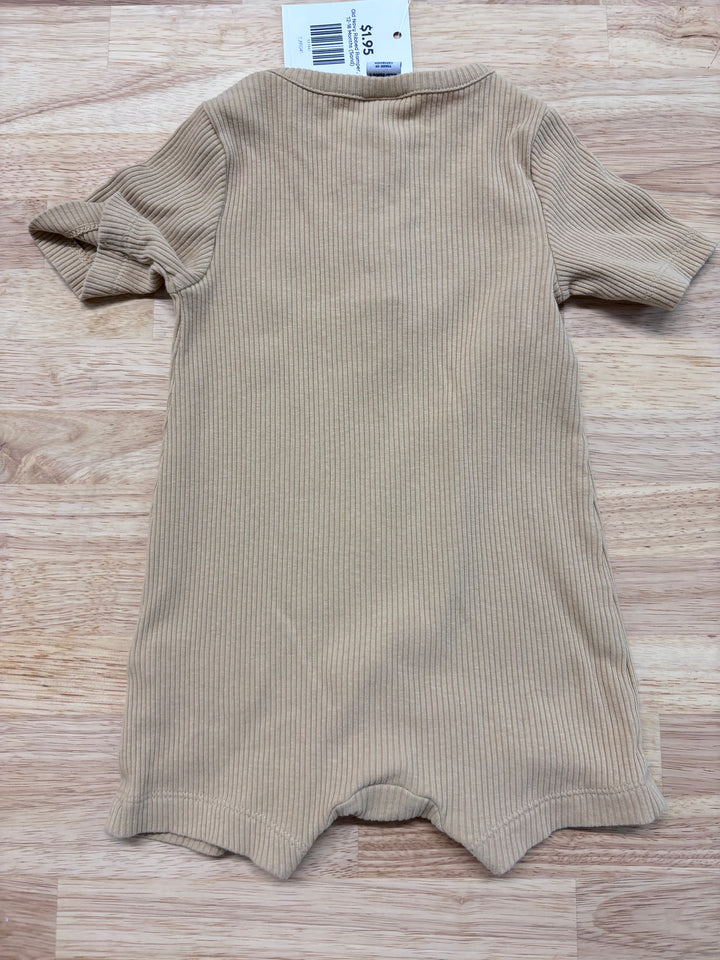 Old Navy Ribbed Romper, 12-18 Months (Sand)