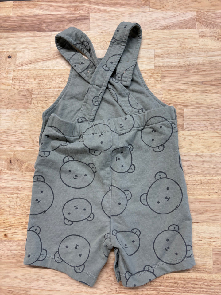 Pekkle Short Overalls, 18 Months (Bear Face)