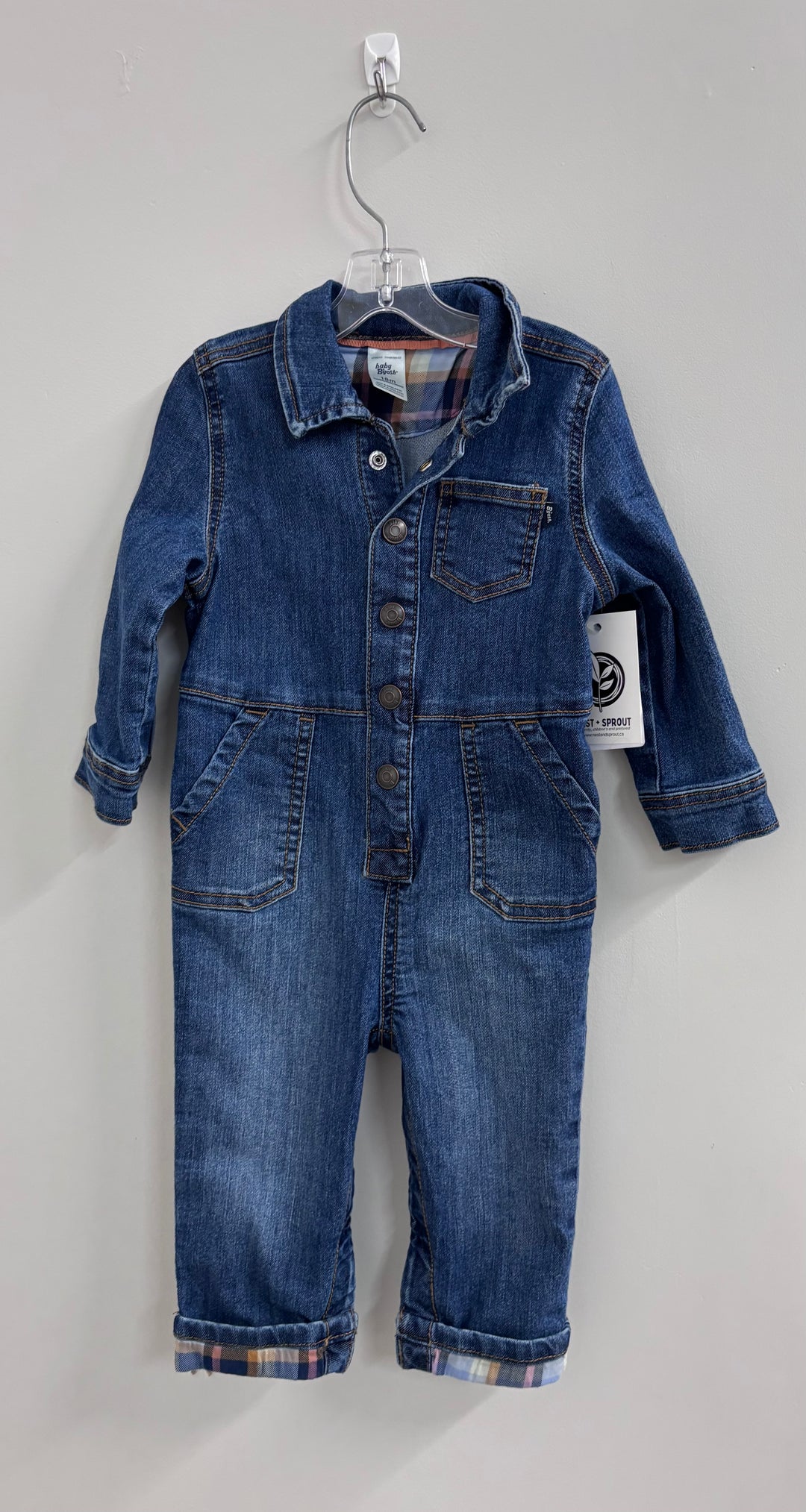 OshKosh Denim Romper, 18 Months